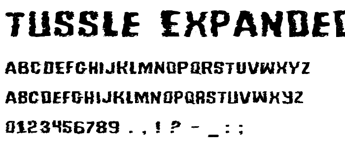 Tussle Expanded font